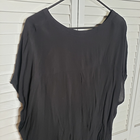 Torrid Black Opaque Challis Dolman Sleeve Blouse - Picture 9 of 12